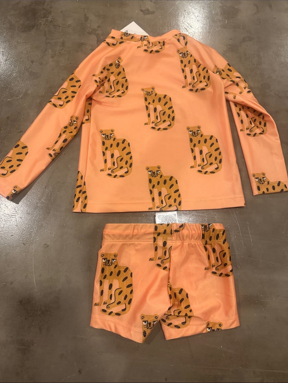 H&M Orange Leopard Print Rash Guard Swim Set - Picture 9 of 12